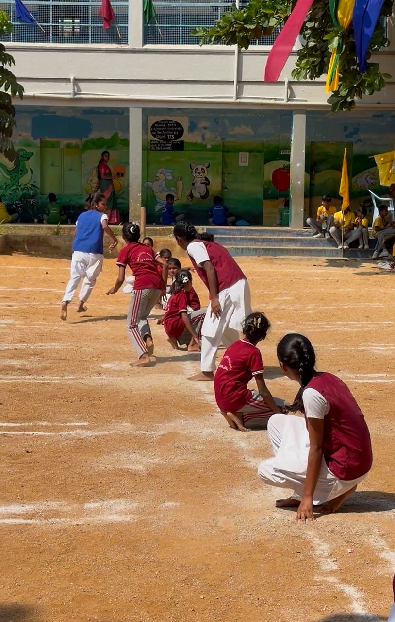 Manjushree students during the Sports Week championship