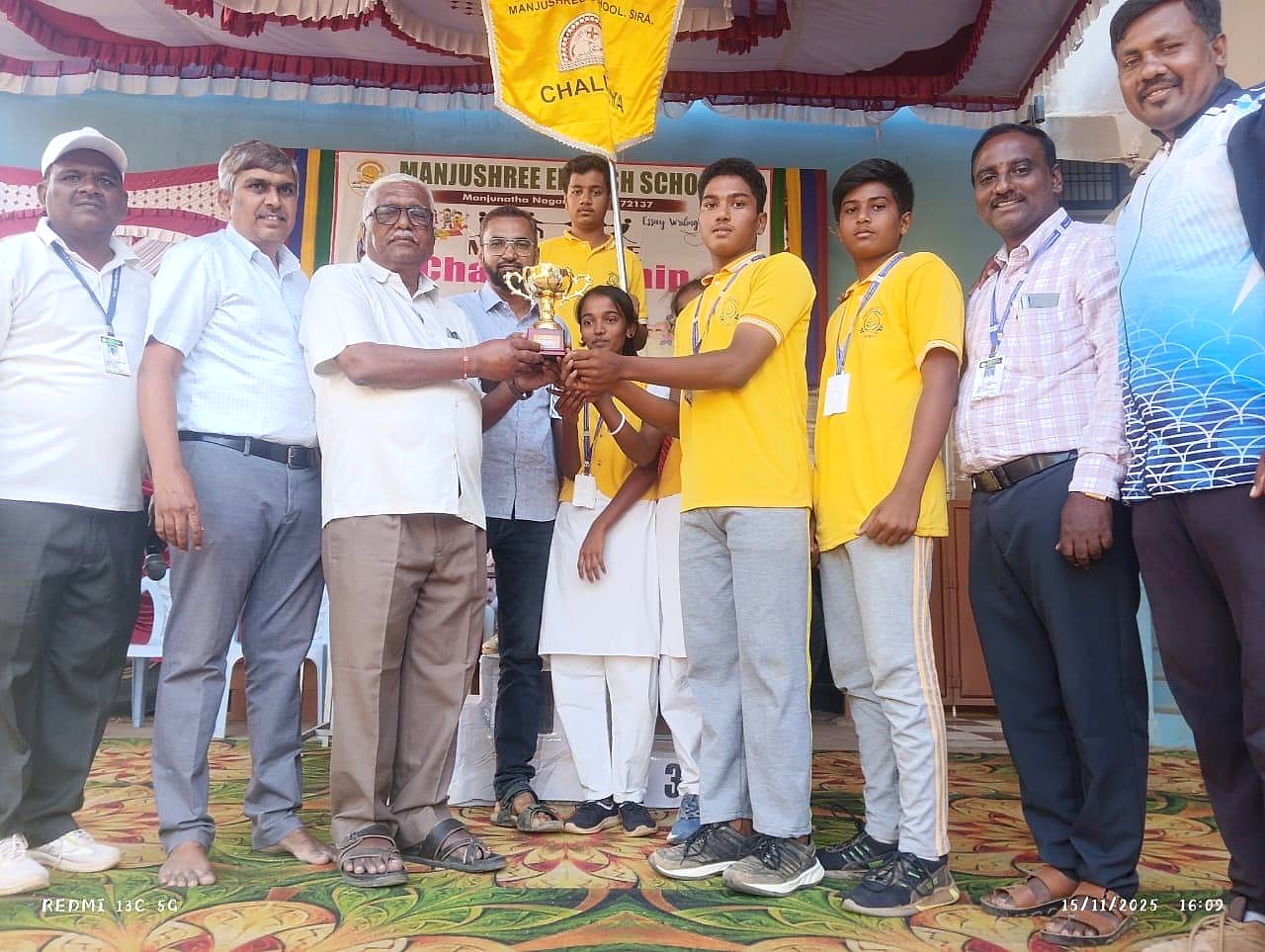 Hoysala house team with the championship trophy